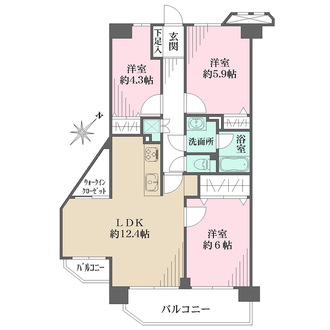 ハイラーク新赤羽の間取図