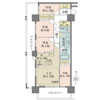 ザ・パークハウス川口本町の間取図