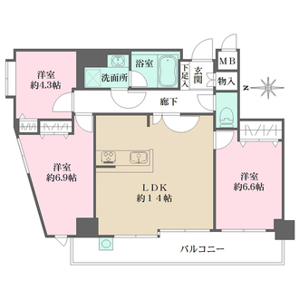 東十条ダイヤモンドマンションの間取図