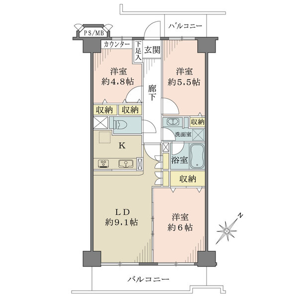 エクセル津田沼の間取図