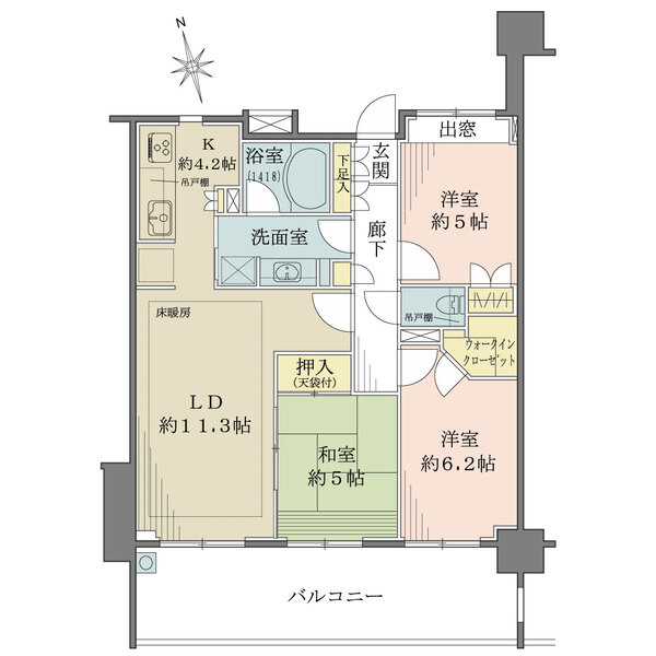 クレアホームズ船橋本町ハイライズの間取図