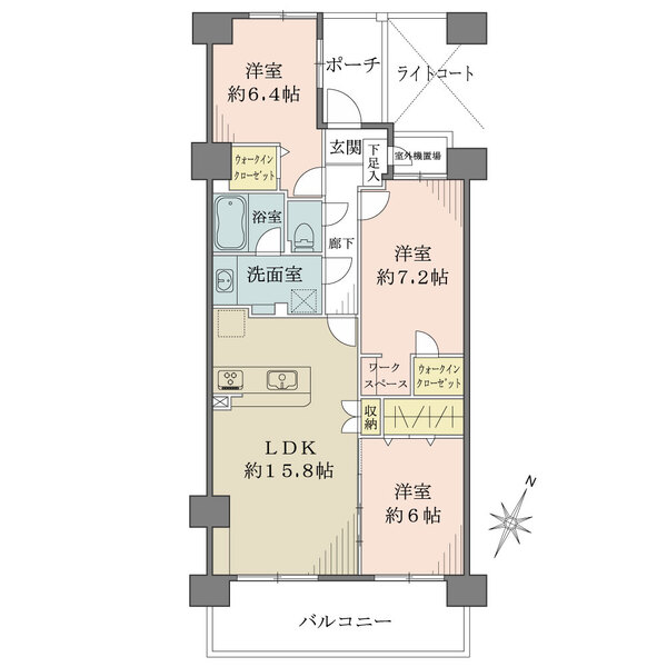 アクアフォレスタ・ルネ稲毛の間取図
