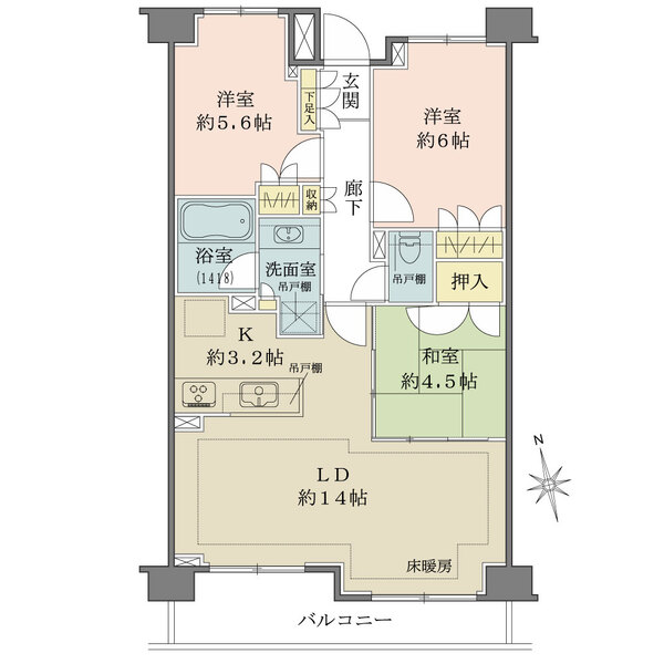 ザ・パークハウス新検見川南の間取図
