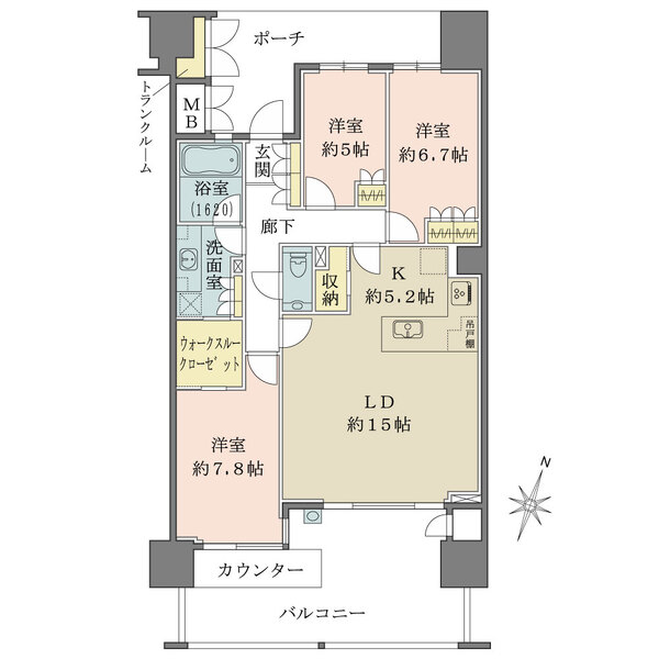 マリンフォート　サンライトウィングの間取図