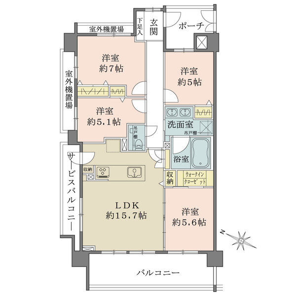 グランシーナ蘇我ザ・プレミアムの間取図