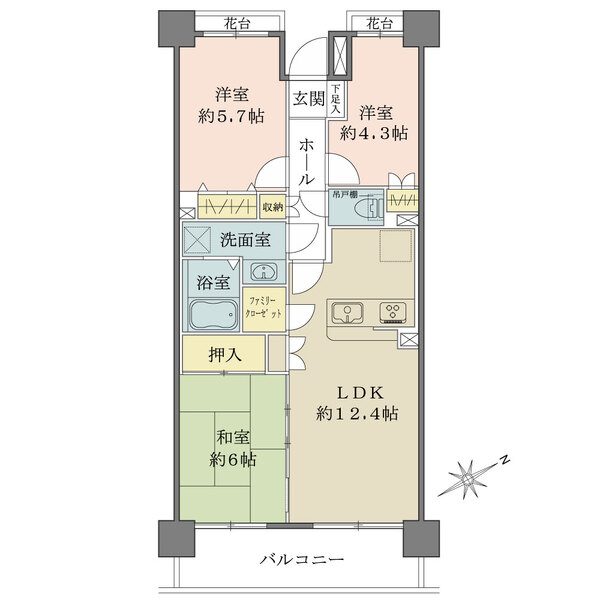 市川東パーク・ホームズの間取図