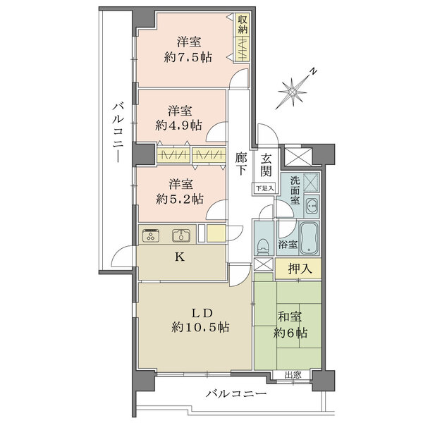 津田沼ハイライズの間取図
