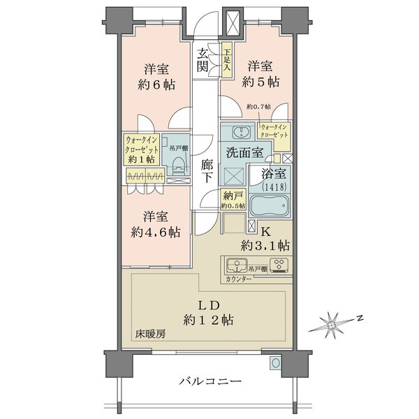 ザ・パークハウス市川の間取図
