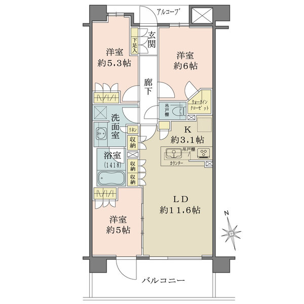 ブランズ津田沼奏の杜の間取図