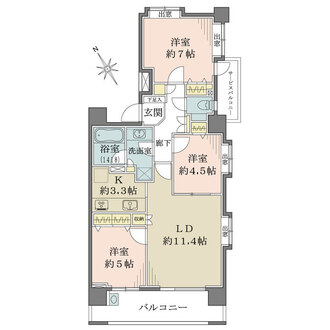 パーク・ノヴァ船橋本町の間取図