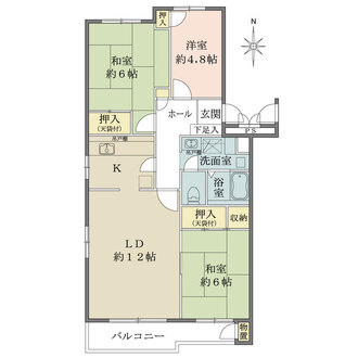 西千葉グリーンハイツの間取図