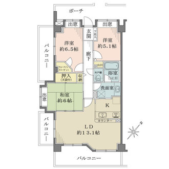 ダイアパレス幕張本郷ウィンダムヒルの間取図
