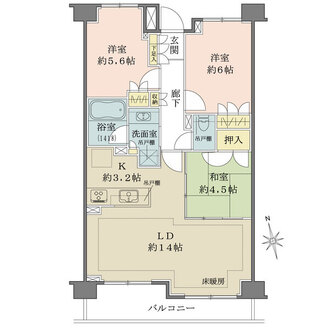 ザ・パークハウス新検見川南の間取図