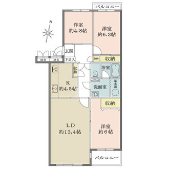 津田沼パークハウスの間取図
