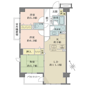 ビエネス津田沼の間取図