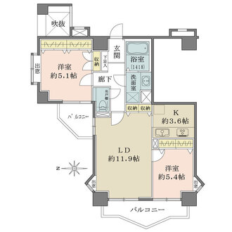 エクセレント千葉駅前タワーの間取図