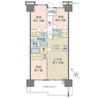プラウドシティ稲毛海岸レジデンスの間取図
