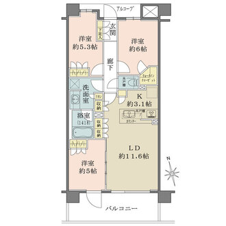 ブランズ津田沼奏の杜の間取図