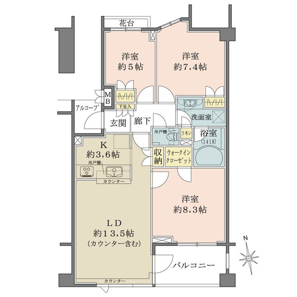 パークテラス宮前平の間取図