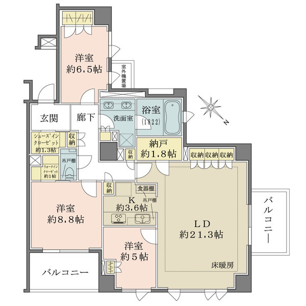 ザ・パークハウス中目黒小川坂の間取図