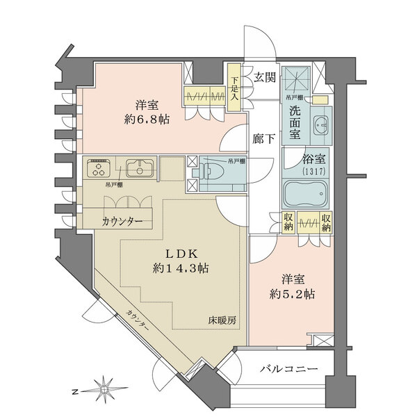 ザ・パークハウス代官山レジデンスの間取図