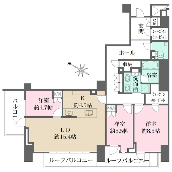 ブランズ渋谷常盤松の間取図