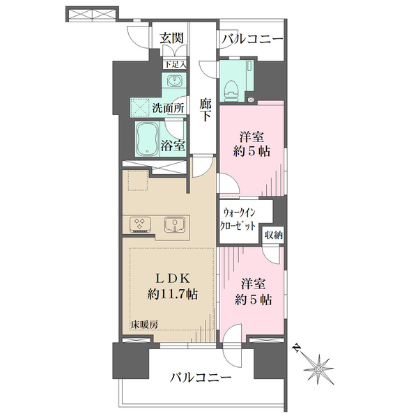 ザ・パークハウスアーバンス中目黒の間取図
