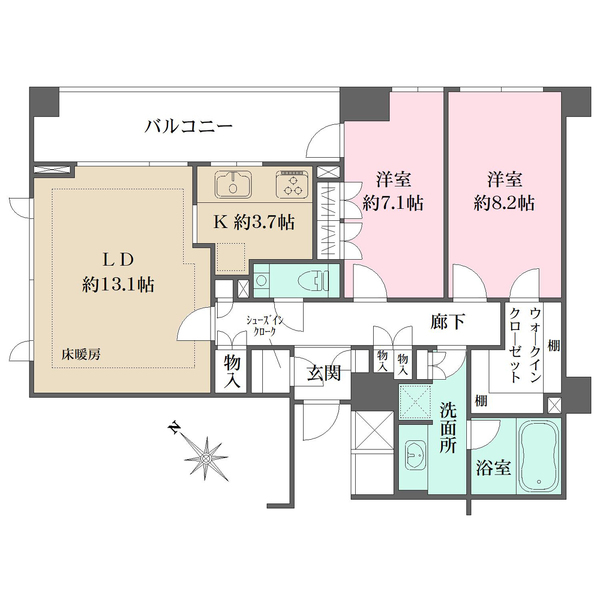 パークハウス諏訪山PRESENCEの間取図