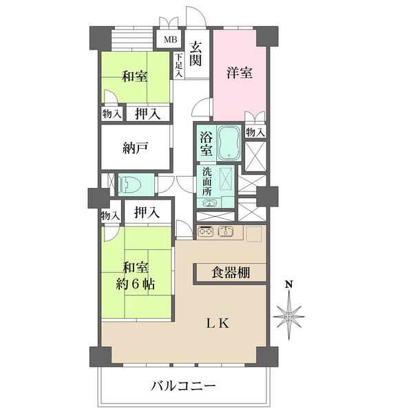 広尾マンションの間取図