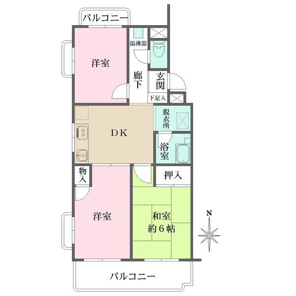 カーサ北野の間取図