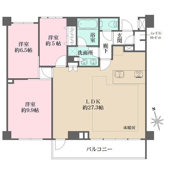 オープンレジデンシア広尾Iの間取図