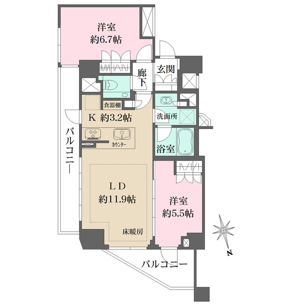 ザ・パークハウス代官山の間取図