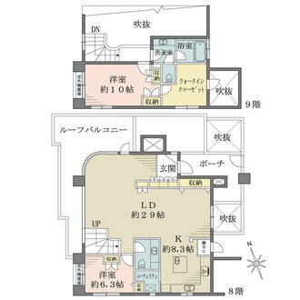 コートヤード祐天寺の間取図