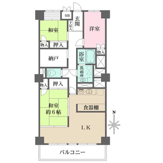 広尾マンションの間取図