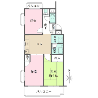 カーサ北野の間取図