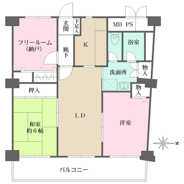 ユニライフ緑地公園IIの間取図