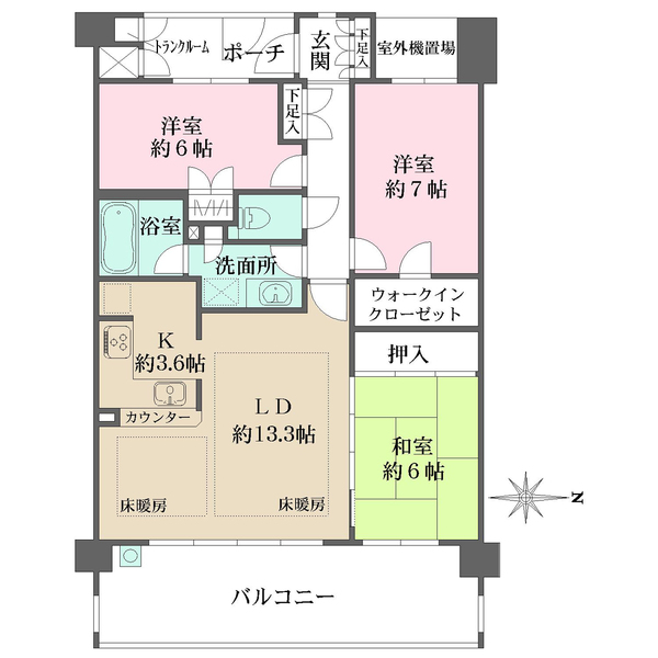 プラウド箕面の間取図