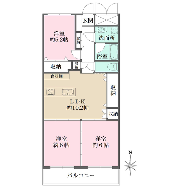 GSハイム第一江坂の間取図