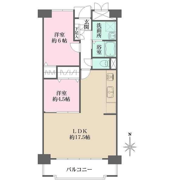 進和江坂アーバンライフの間取図