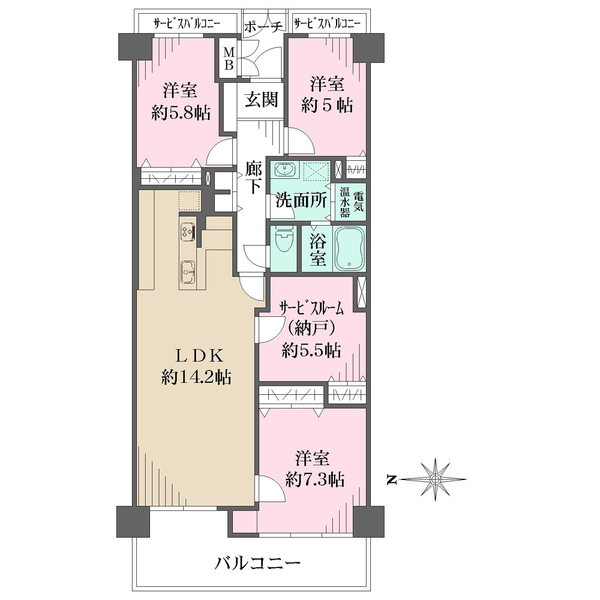 サンシティ池田の間取図