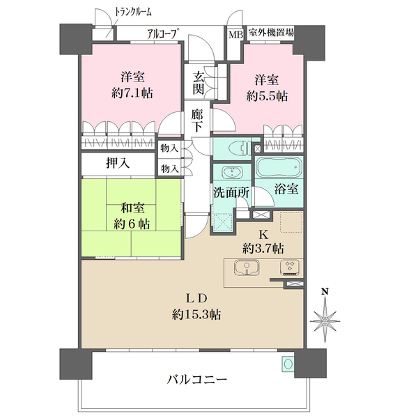 ジオ・ブランズ彩都ひだまりの丘Hills.4の間取図