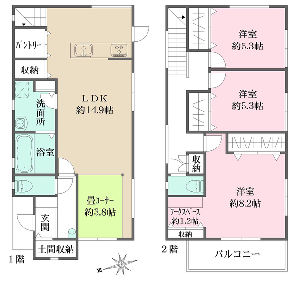 2号地の間取図