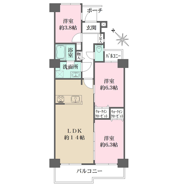 藤和千里ハイタウンの間取図
