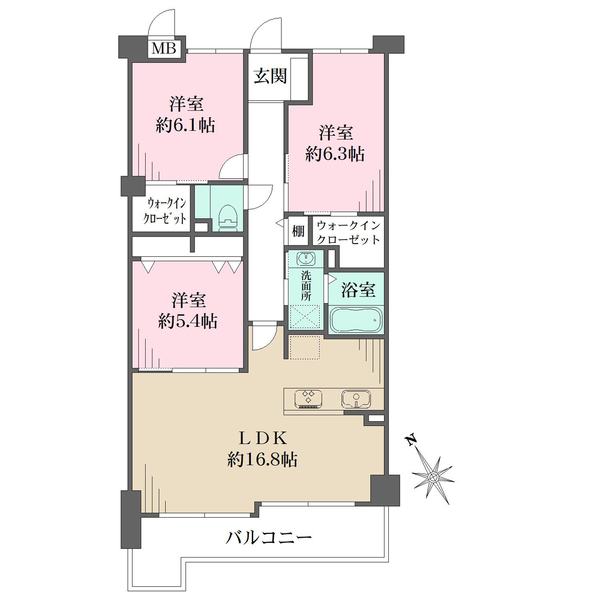 モンテベルデ千里王子池の間取図