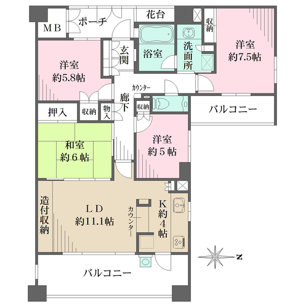 箕面本通りアーバンライフの間取図