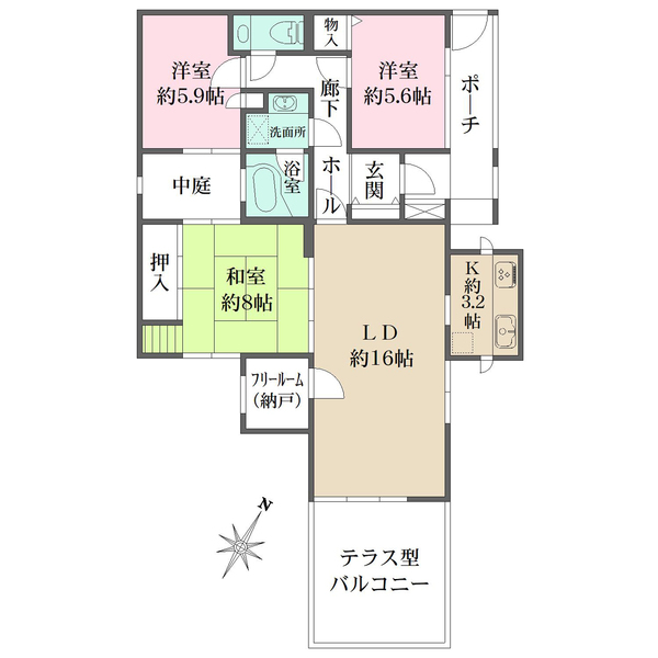 ロイヤルヒルズ箕面の間取図