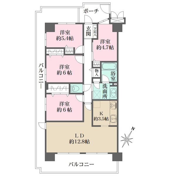 レジオン豊中・千里中央の間取図