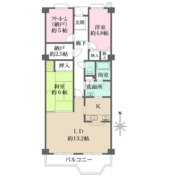 藤和コアティ高槻ハイタウンコアB棟の間取図