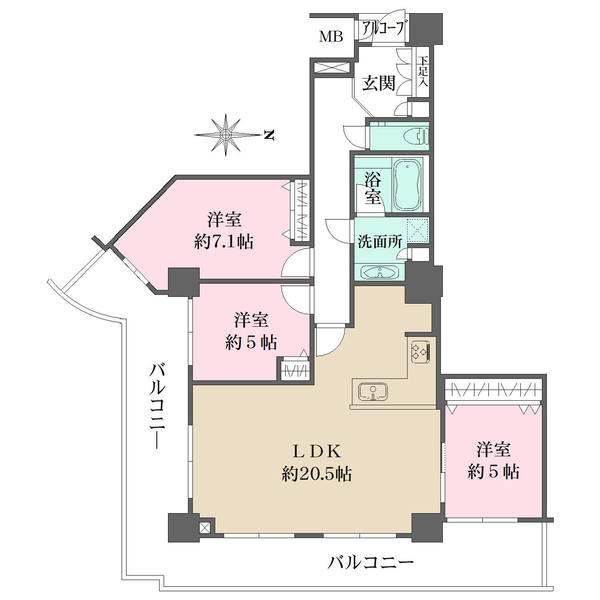 シティゲートタワー千里中央の間取図