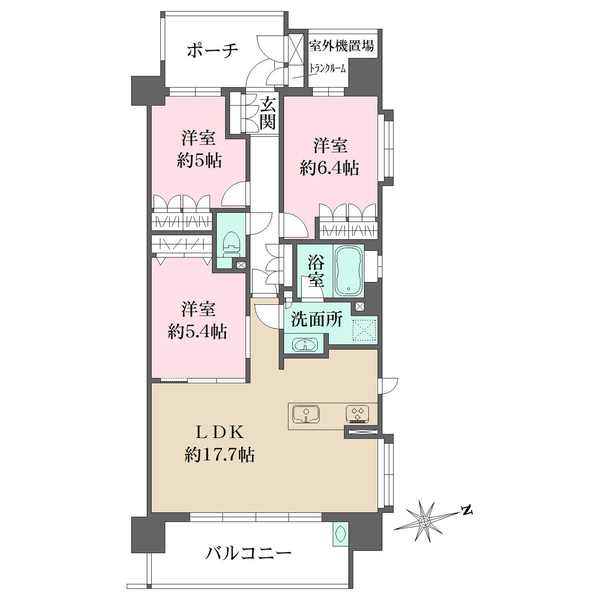 千里中央レジデンスの間取図